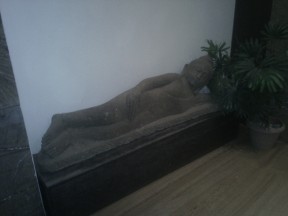 A stone Buddha at the recreational area